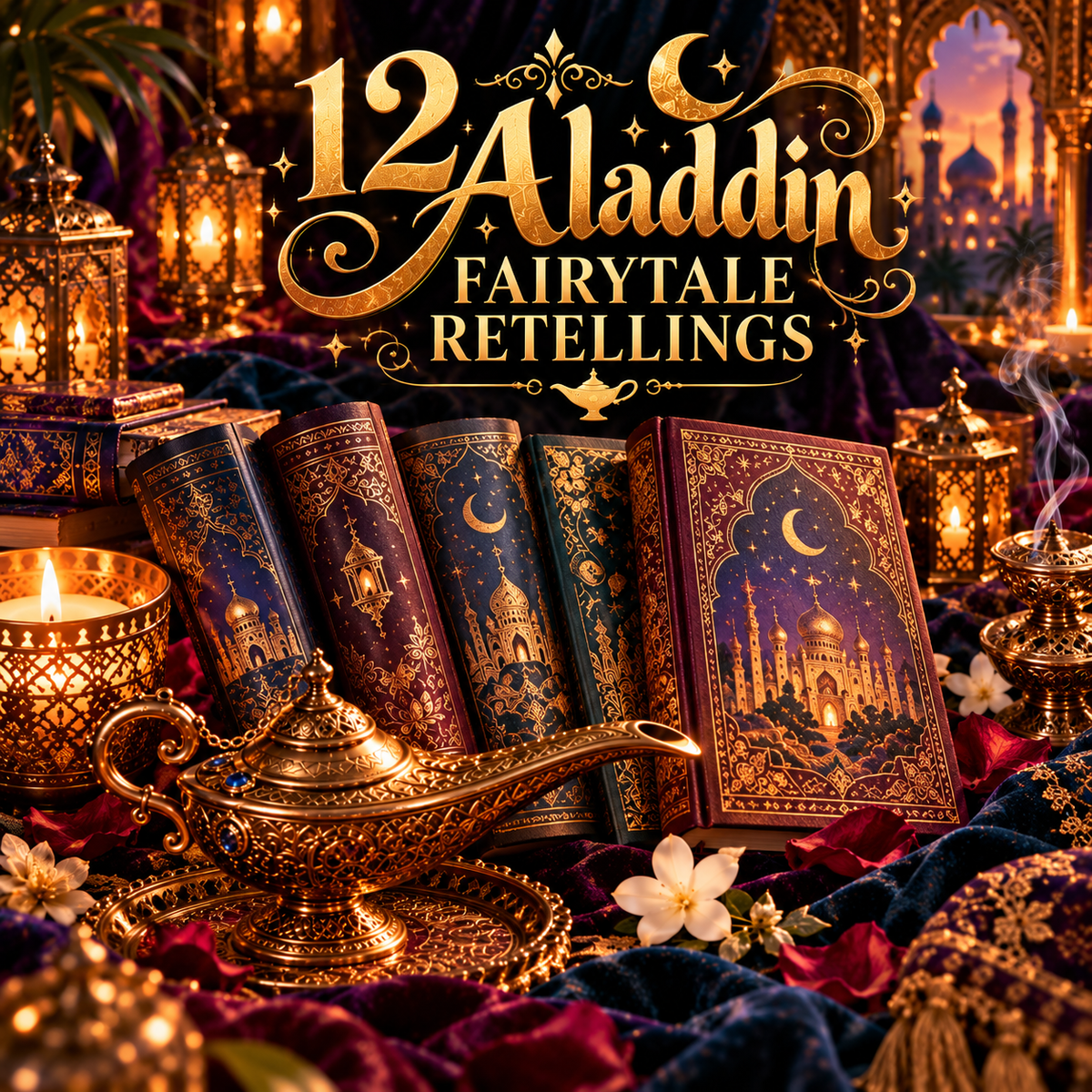 "From sweet and clean to dark and steamy, here are 12 Aladdin-themed fairytale retellings to add to your Kindle Unlimited TBR — plus where my own retelling, The Three Wishes, fits into the mix."