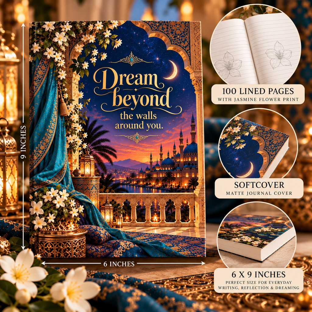 Dream Beyond the Walls Around You Magical Arabian Fairytale-Inspired Lined Journal for Dreams, Wishes, Goals, Reflections & New Adventures