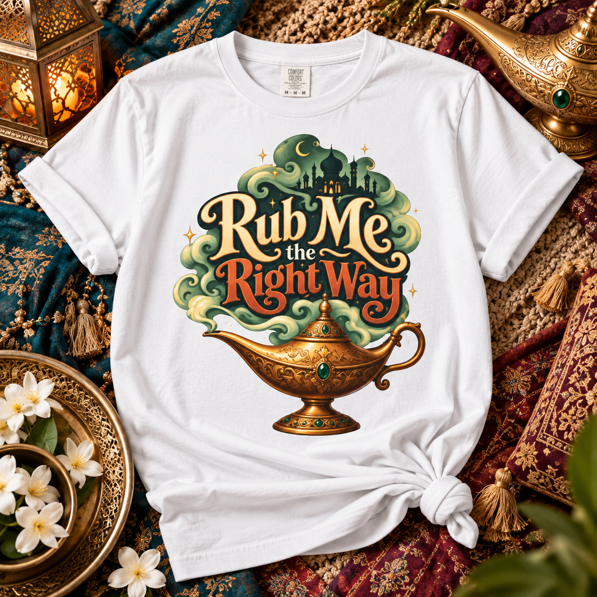 Rub Me the Right Way Genie T-shirt, Lamp Tee, Aladdin Fairytale Lover Shirt