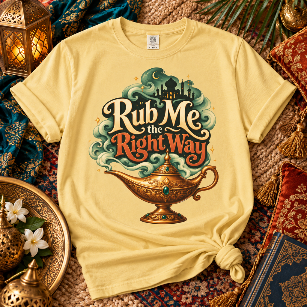 Rub Me the Right Way Genie T-shirt, Lamp Tee, Aladdin Fairytale Lover Shirt