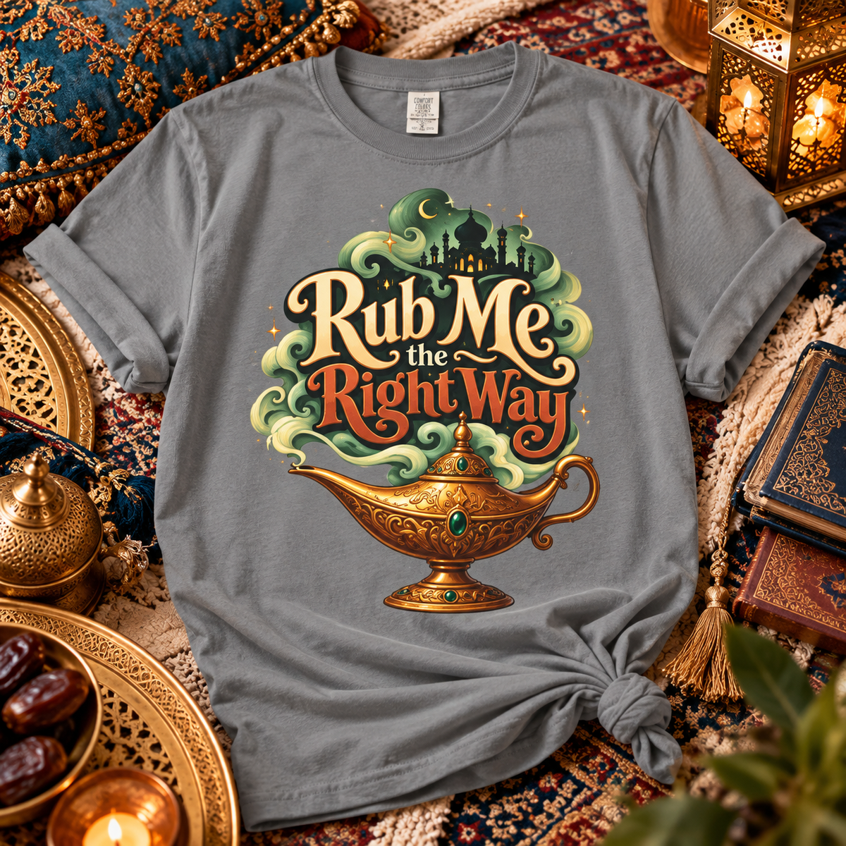 Rub Me the Right Way Genie T-shirt, Lamp Tee, Aladdin Fairytale Lover Shirt