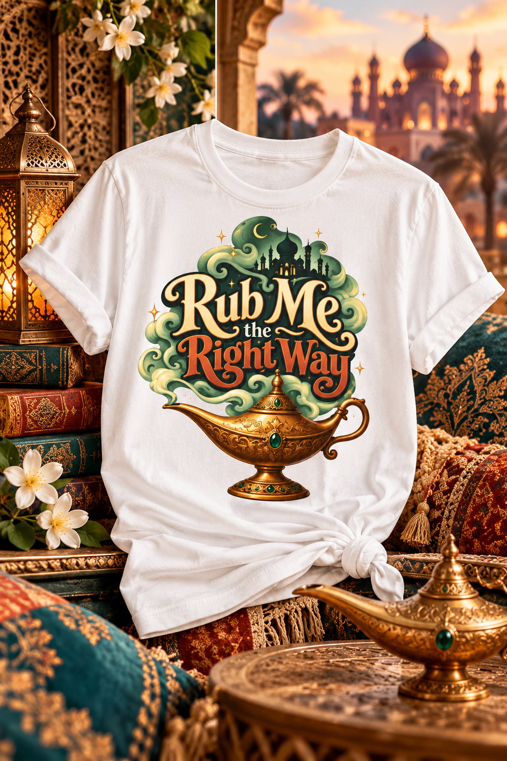 Rub Me the Right Way Genie T-shirt, Lamp Tee, Aladdin Fairytale Lover Shirt
