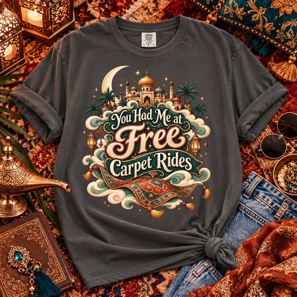 Aladdin Fairytale Lover Shirt, You Had Me at Free Carpet Rides Tee, Magic Carpet Shirt, Arabian Nights Inspired Gift, Fairytale Fan Shirt