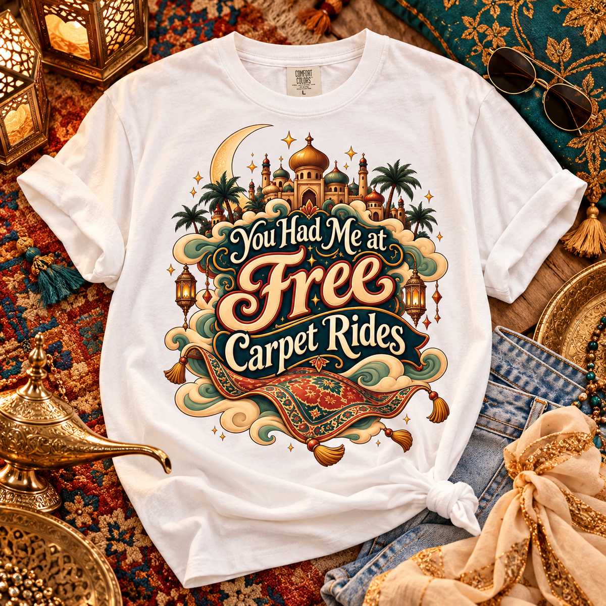 Aladdin Fairytale Lover Shirt, You Had Me at Free Carpet Rides Tee, Magic Carpet Shirt, Arabian Nights Inspired Gift, Fairytale Fan Shirt
