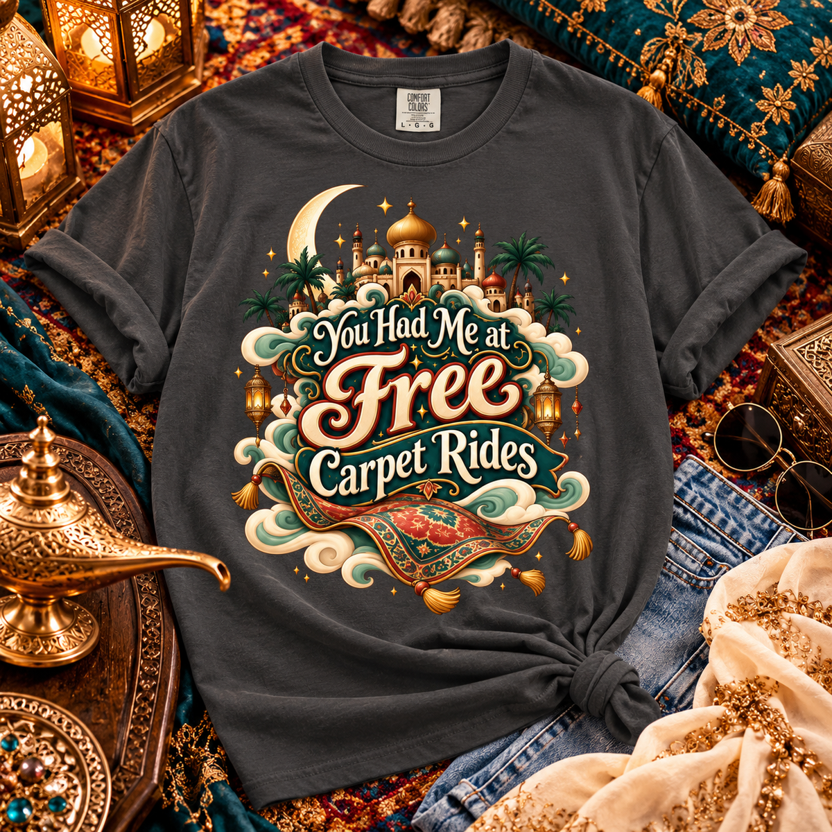 Aladdin Fairytale Lover Shirt, You Had Me at Free Carpet Rides Tee, Magic Carpet Shirt, Arabian Nights Inspired Gift, Fairytale Fan Shirt