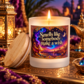 Smells Like Somebody Made a Wish Aladdin Fairytale 8 oz Candle with Bamboo Lid